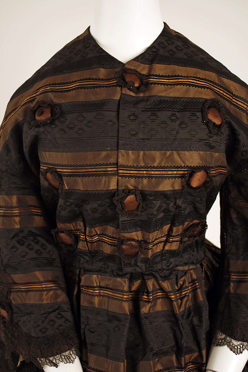 Afternoon dress, silk, American or European