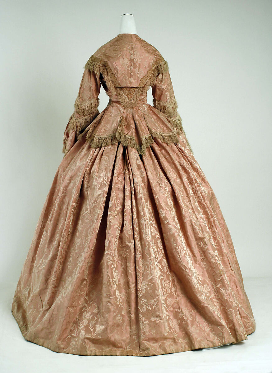 Dress, silk, British