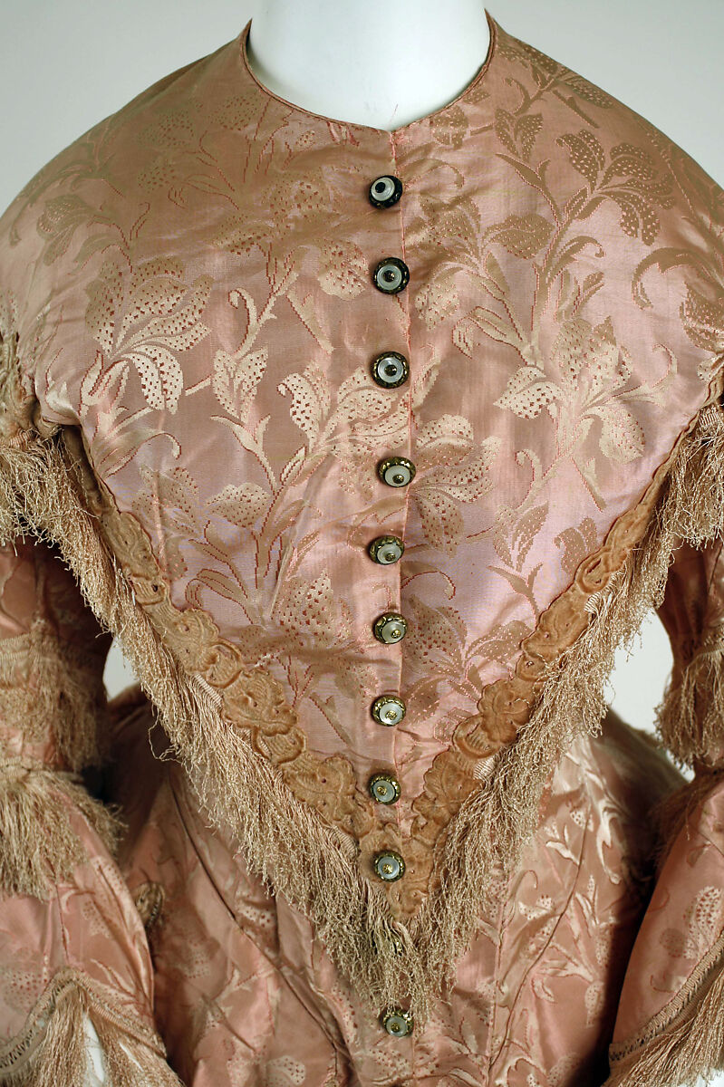 Dress, silk, British