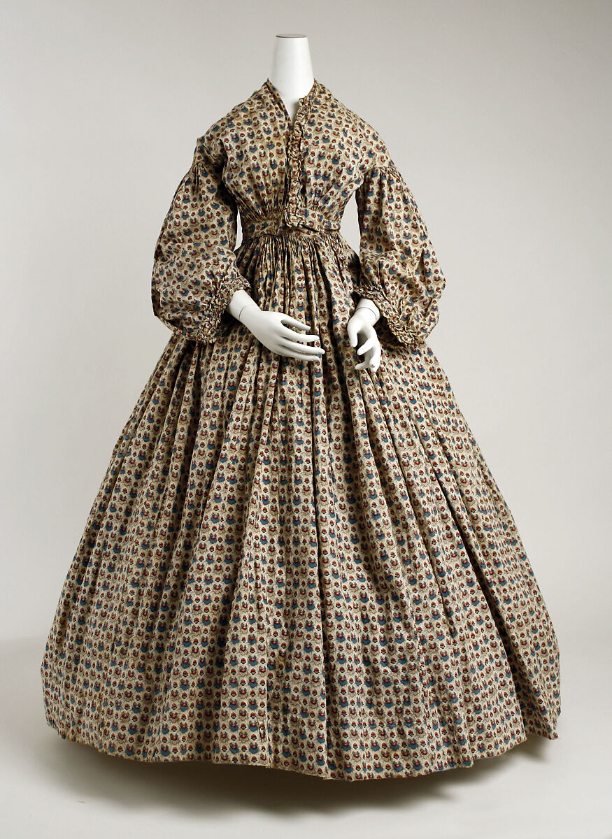 Morning dress, cotton, American 