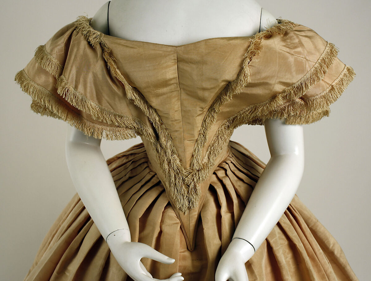 Evening dress, silk, American