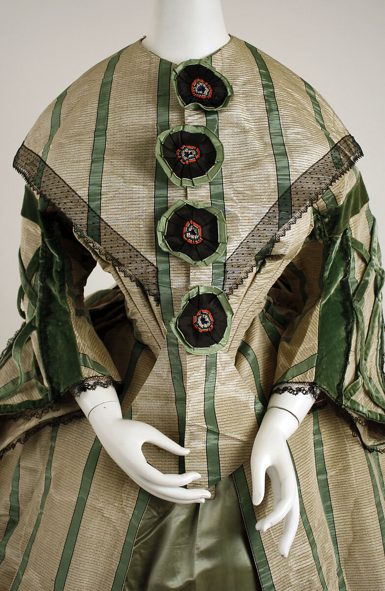 Afternoon dress, silk, American or European