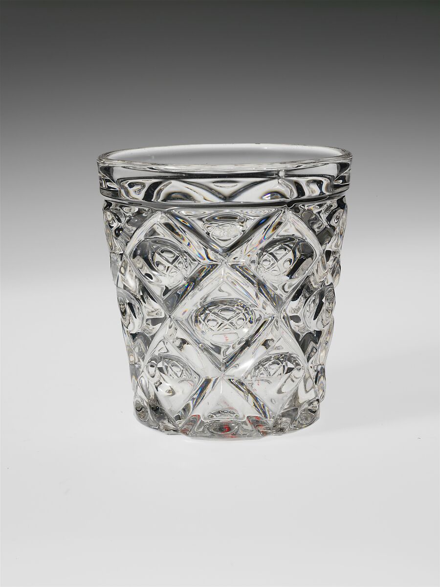 Tumbler, Pressed glass, American 