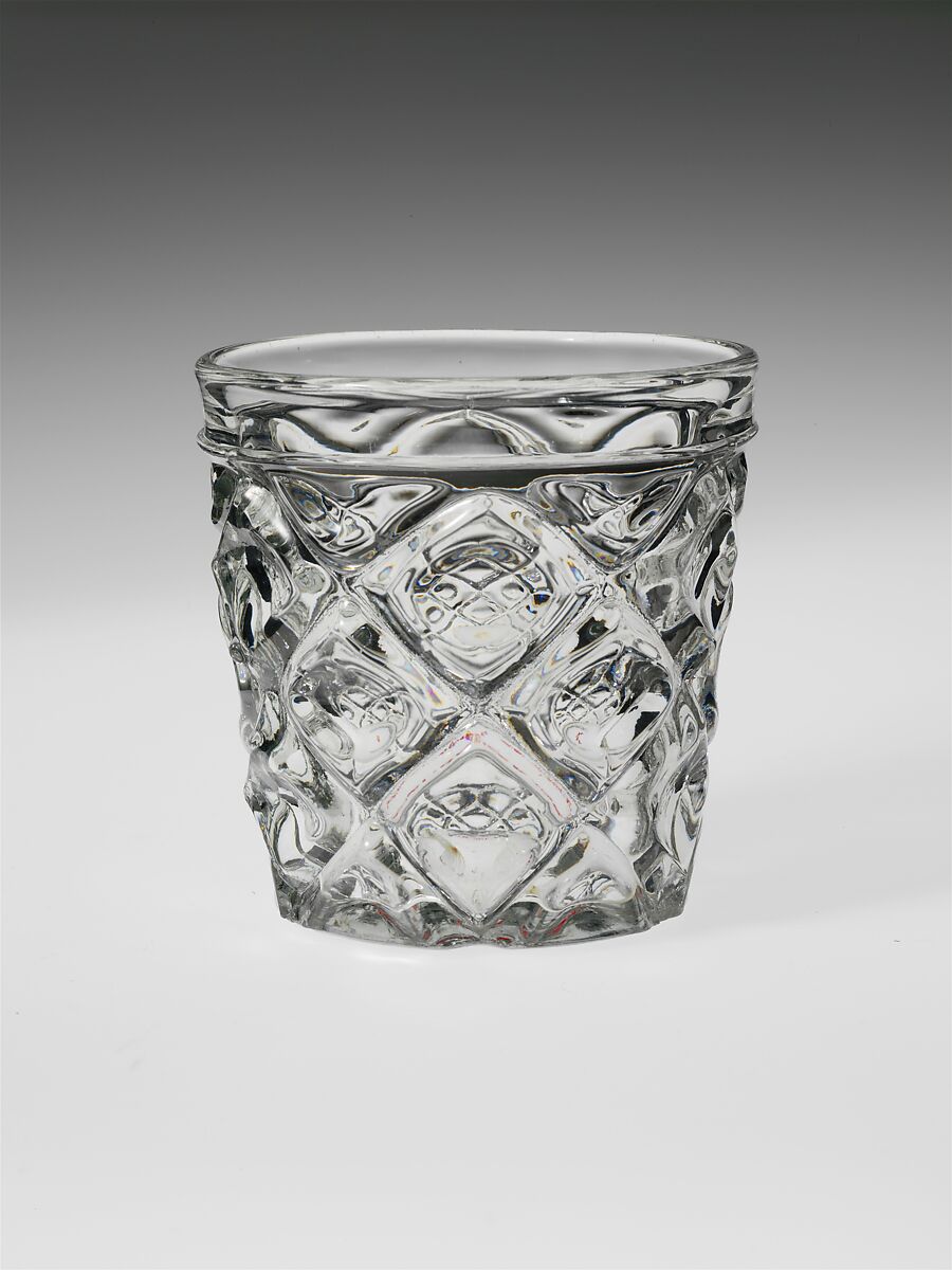 Tumbler, Pressed glass, American 