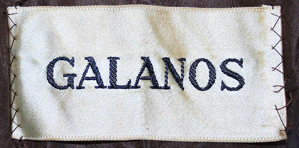 Dress, James Galanos (American, Philadelphia, Pennsylvania, 1924–2016 West Hollywood, California), (a) wool; (b) leather, American