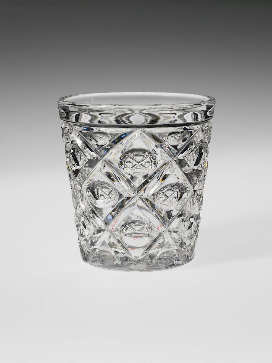 Tumbler, Pressed glass, American 