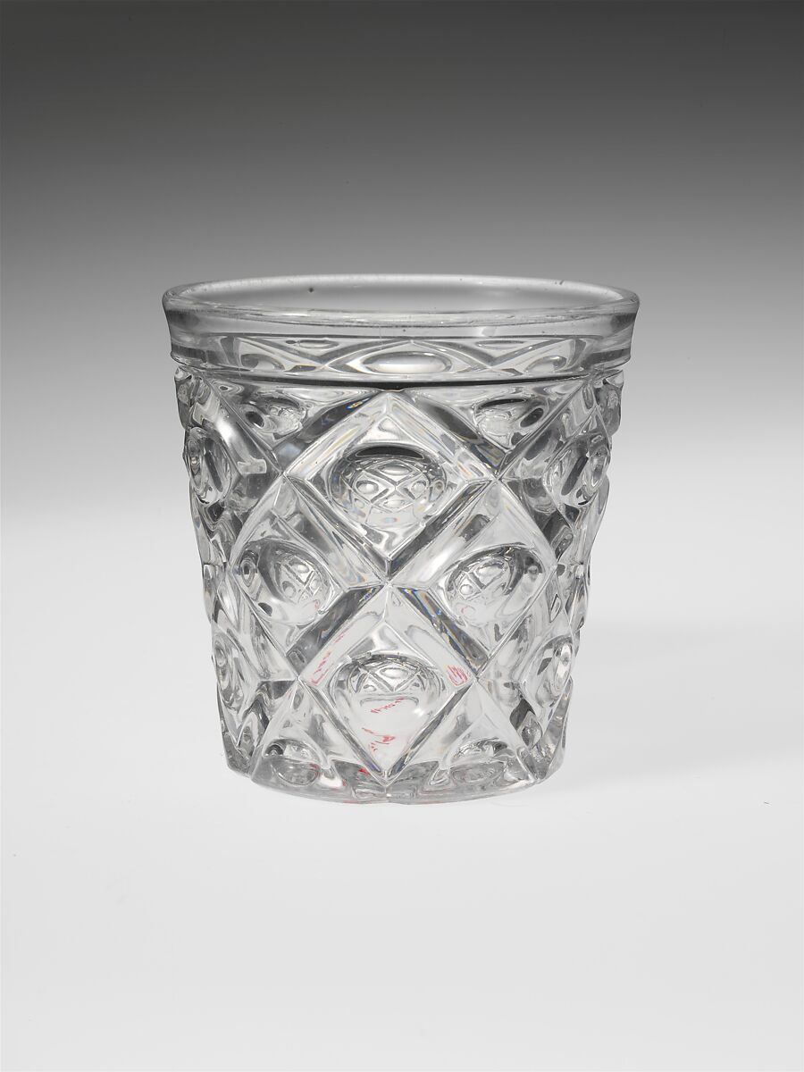 Tumbler, Pressed glass, American 