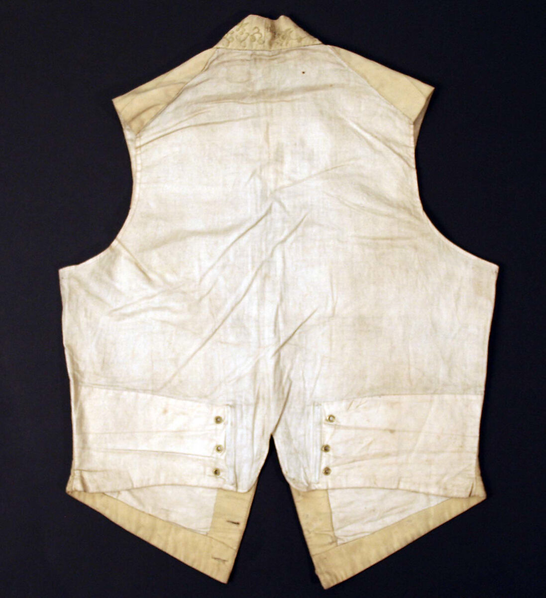 Waistcoat, silk, cotton, American or European