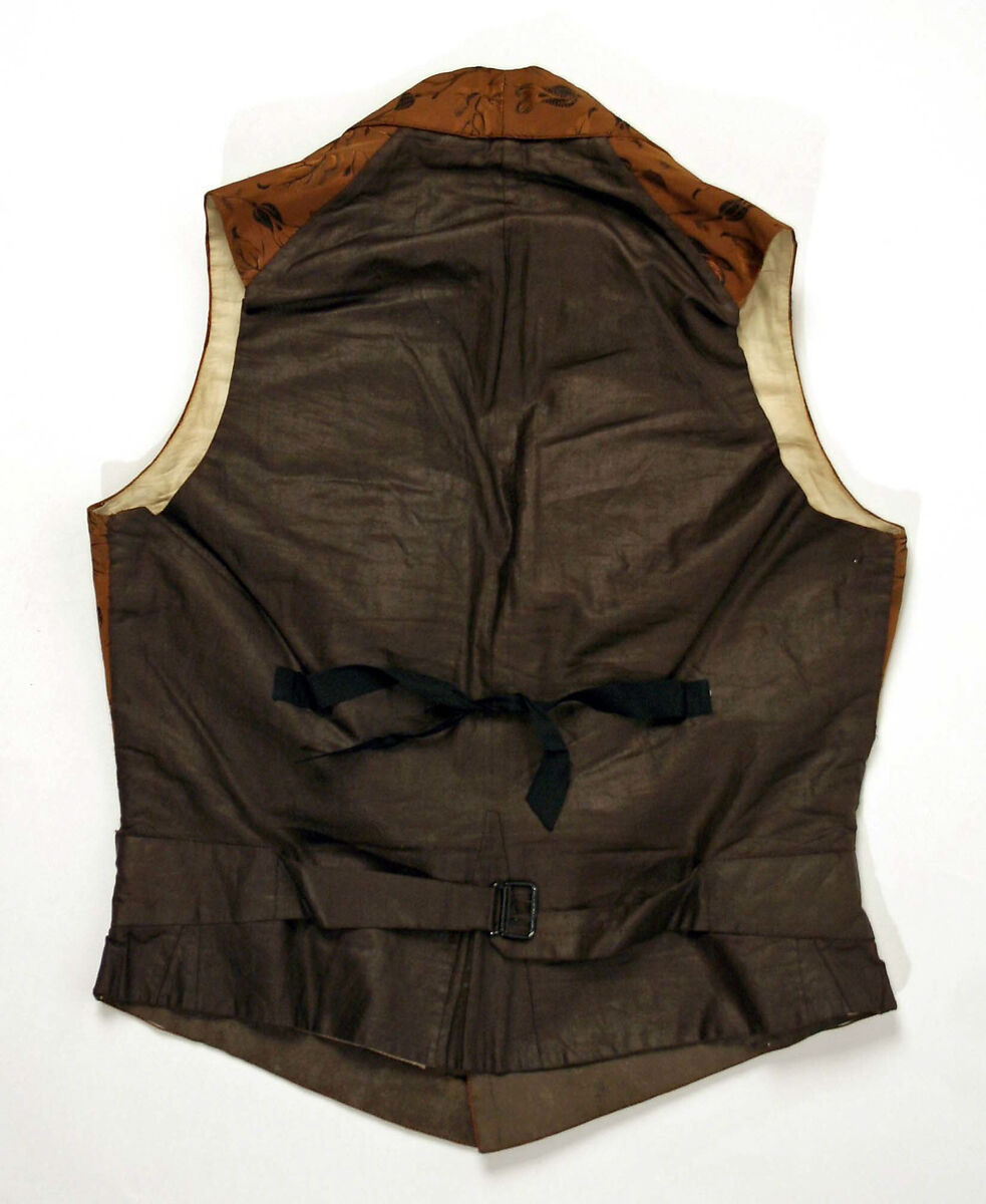 Vest, silk, American or European