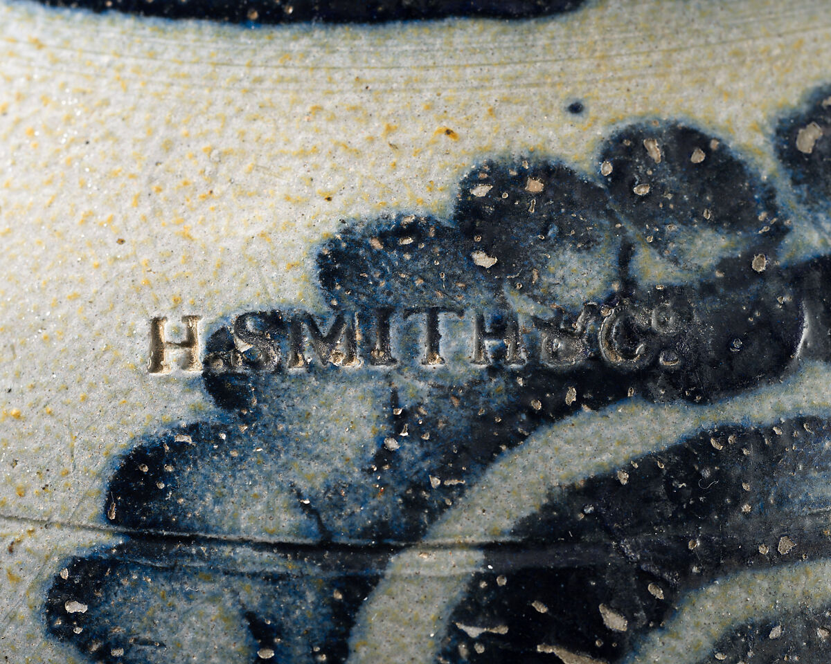 Attributed to David Jarbour (American, ca. 1780–1794), Stoneware with cobalt decoration