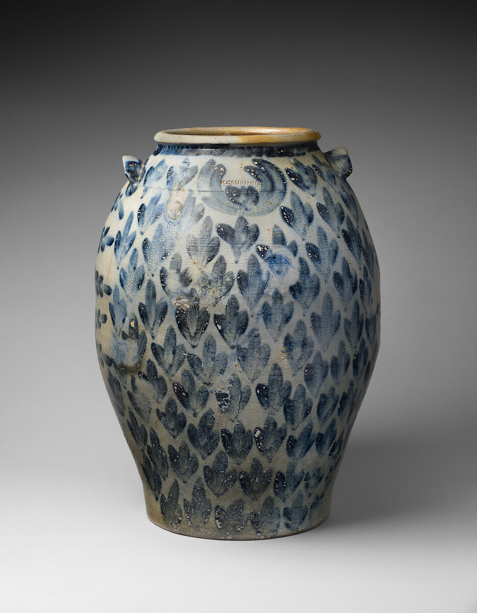 Attributed to David Jarbour (American, ca. 1780–1794), Stoneware with cobalt decoration
