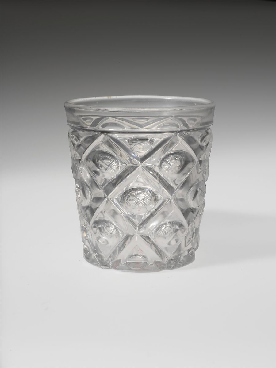 Tumbler, Pressed glass, American 