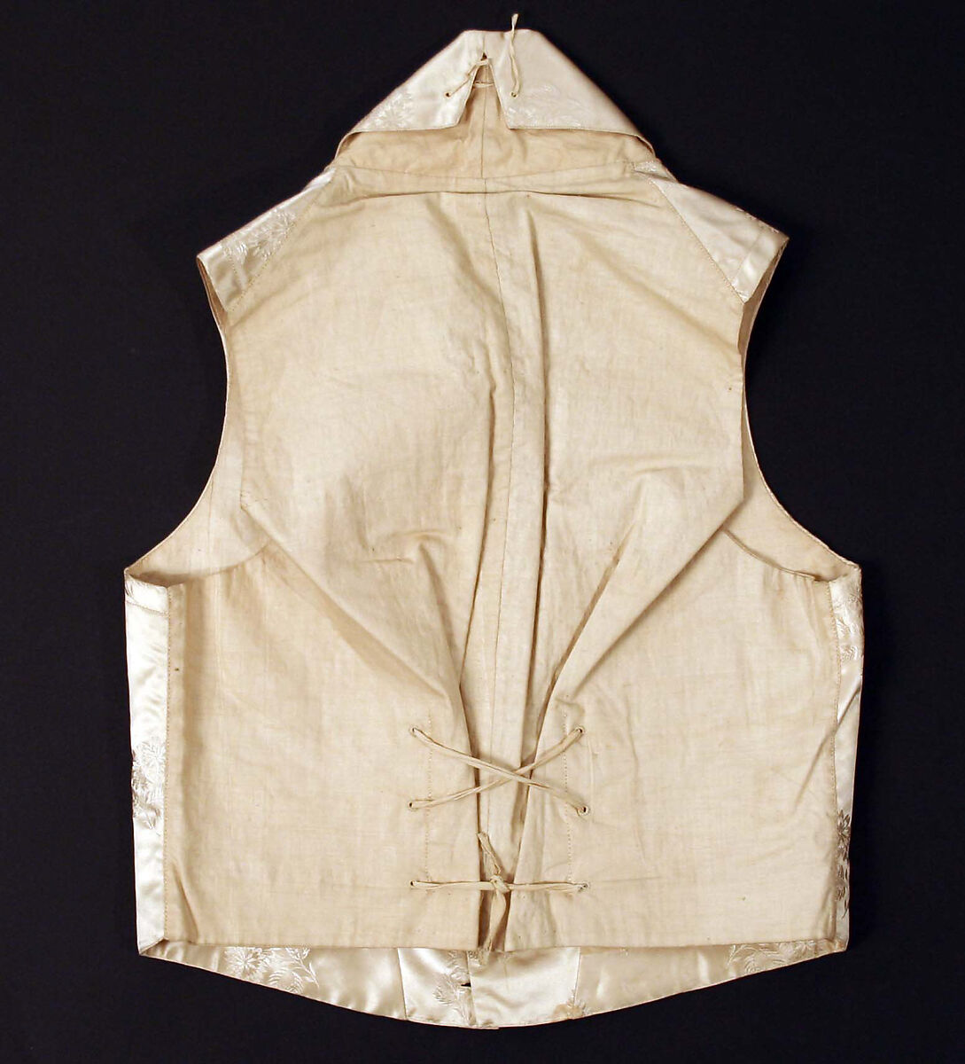 Vest, silk, cotton, French