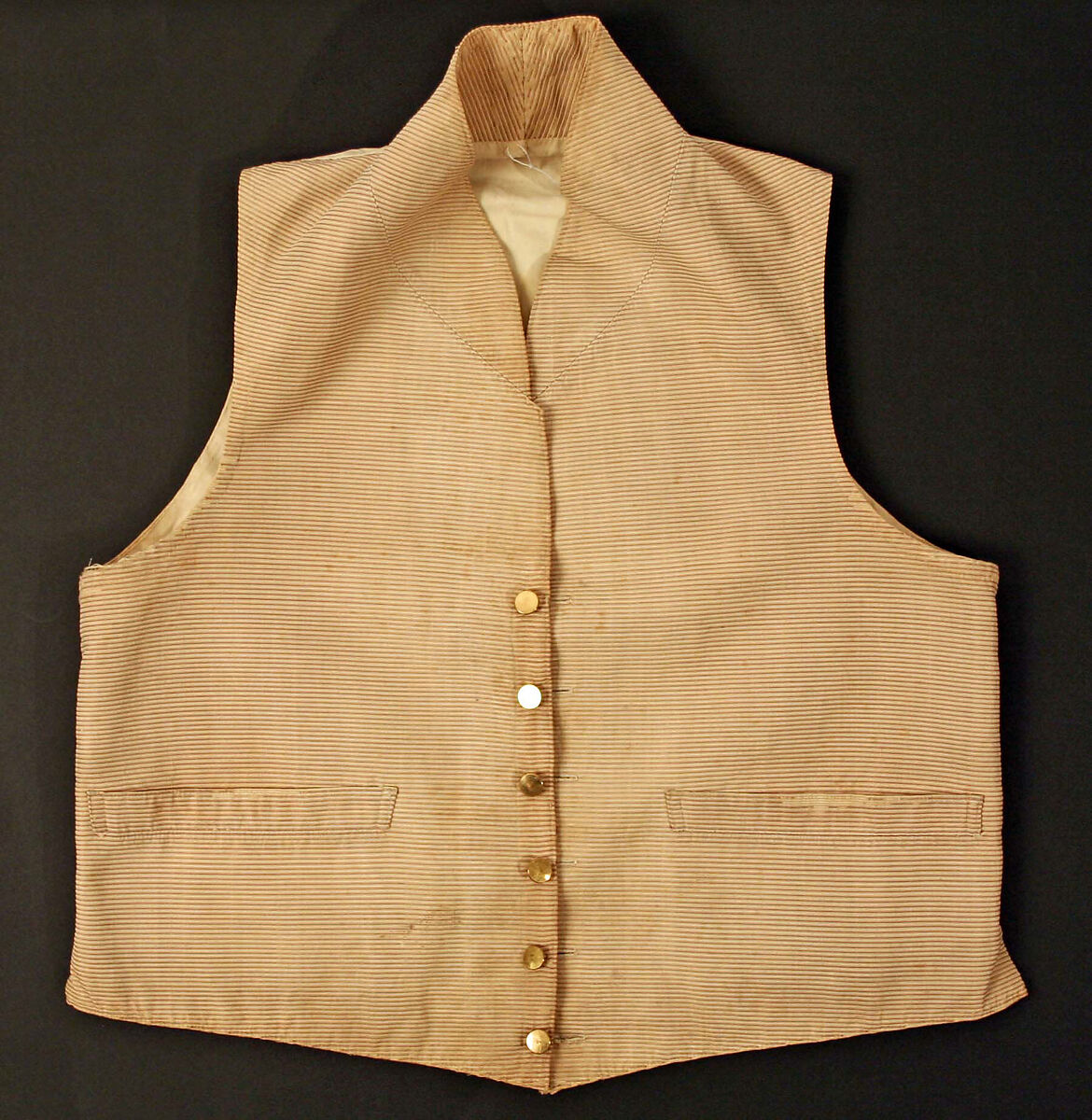 Waistcoat, silk, probably Swiss 
