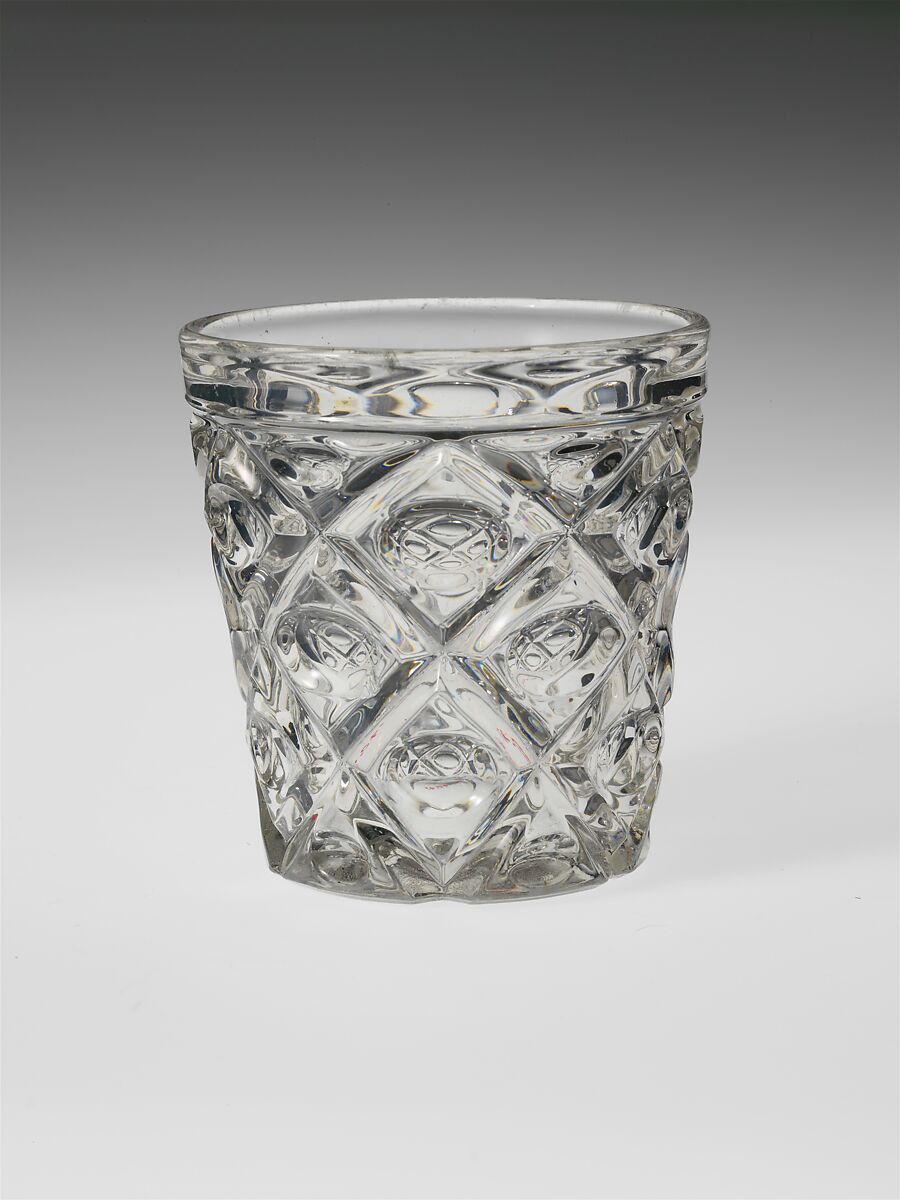 Tumbler, Pressed glass, American 