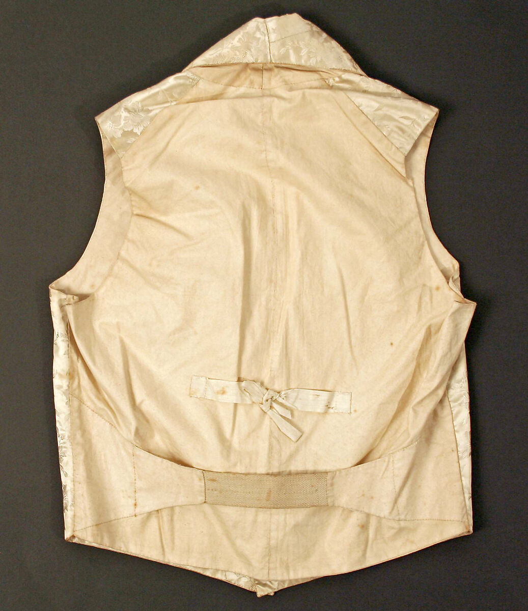Wedding waistcoat, silk, British
