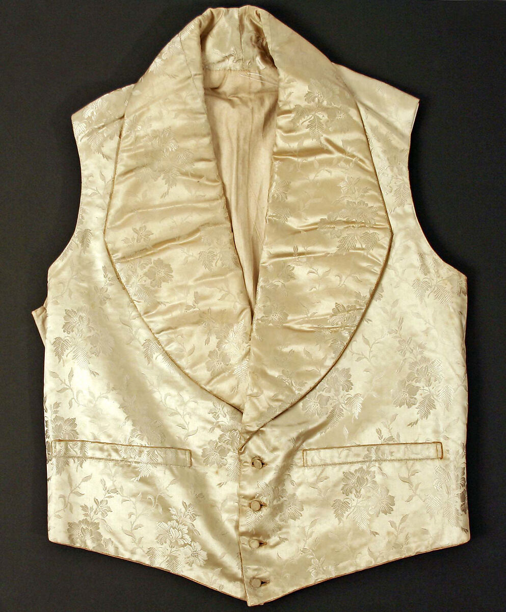Wedding waistcoat, silk, British 