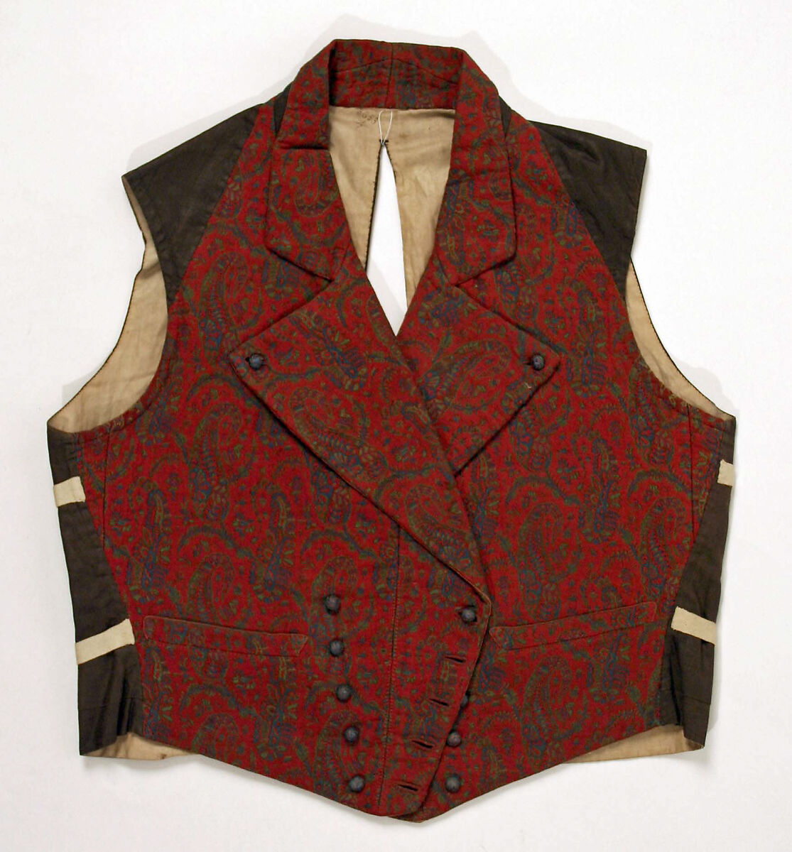 Vest, wool, cotton, French 