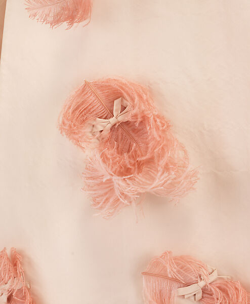 Evening dress, Ann Lowe (American, Clayton, Alabama ca. 1898–1981 Queens, New York), silk, ostrich feathers, American