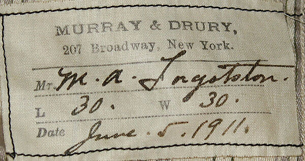 Trousers, wool, American