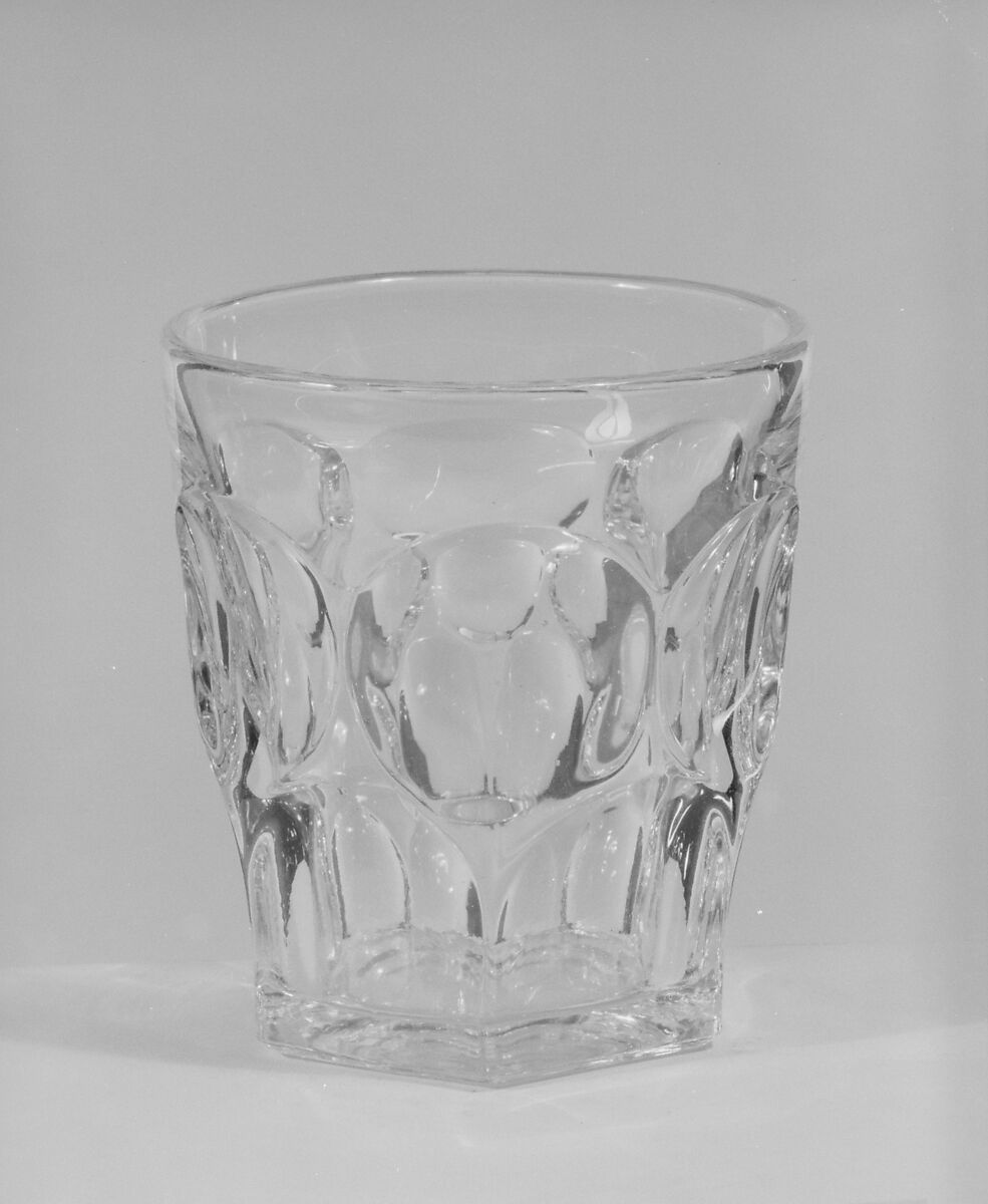 Tumbler, Pressed glass, American 