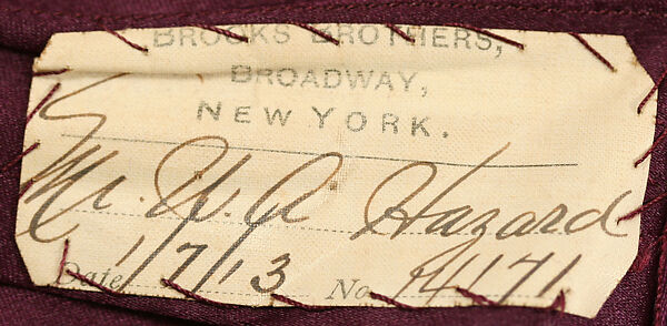 Evening suit, cotton, silk, American