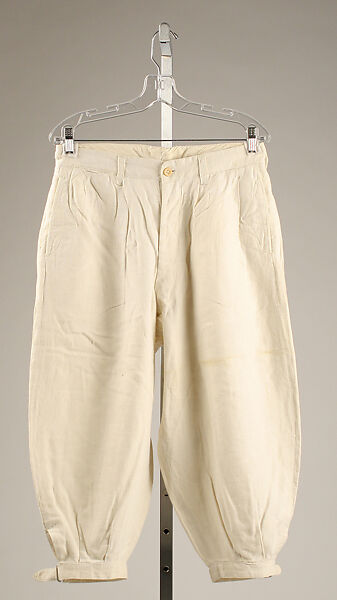 Riding breeches, linen, American 