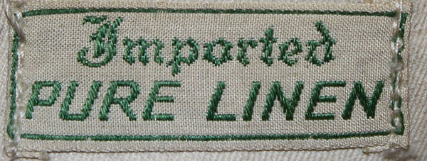 Knickerbockers, linen, probably Irish