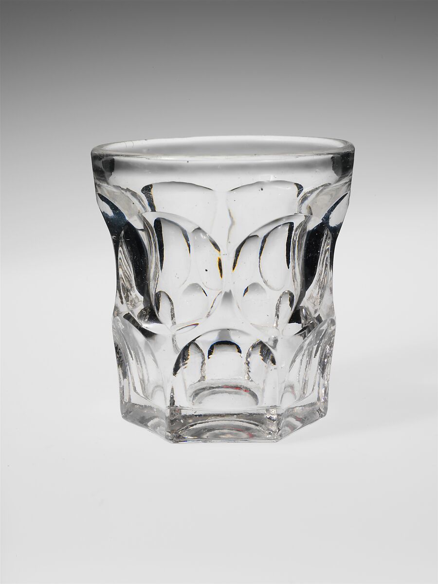 Tumbler, Pressed glass, American 