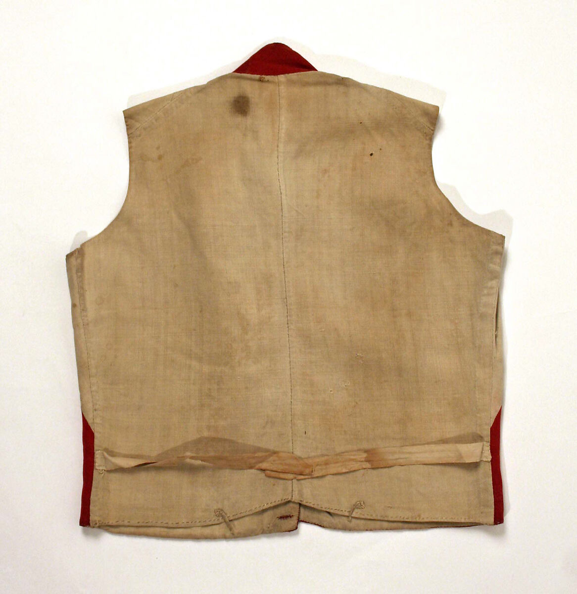 Vest, silk, linen, French
