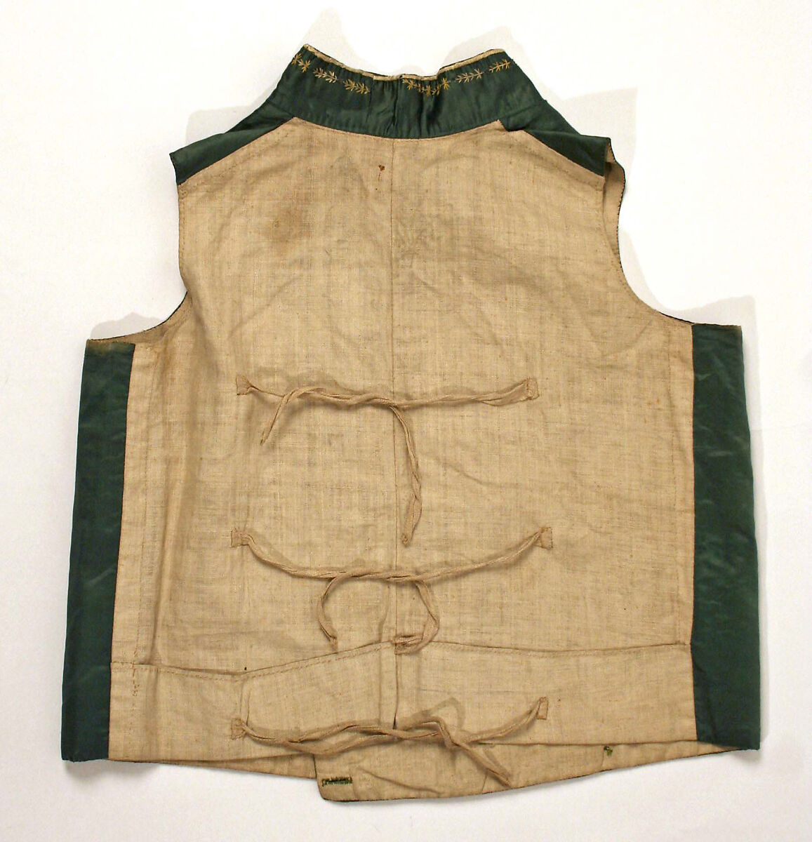 Waistcoat, silk, metal, probably French