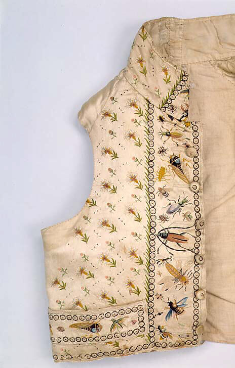 Vest, silk, American or European