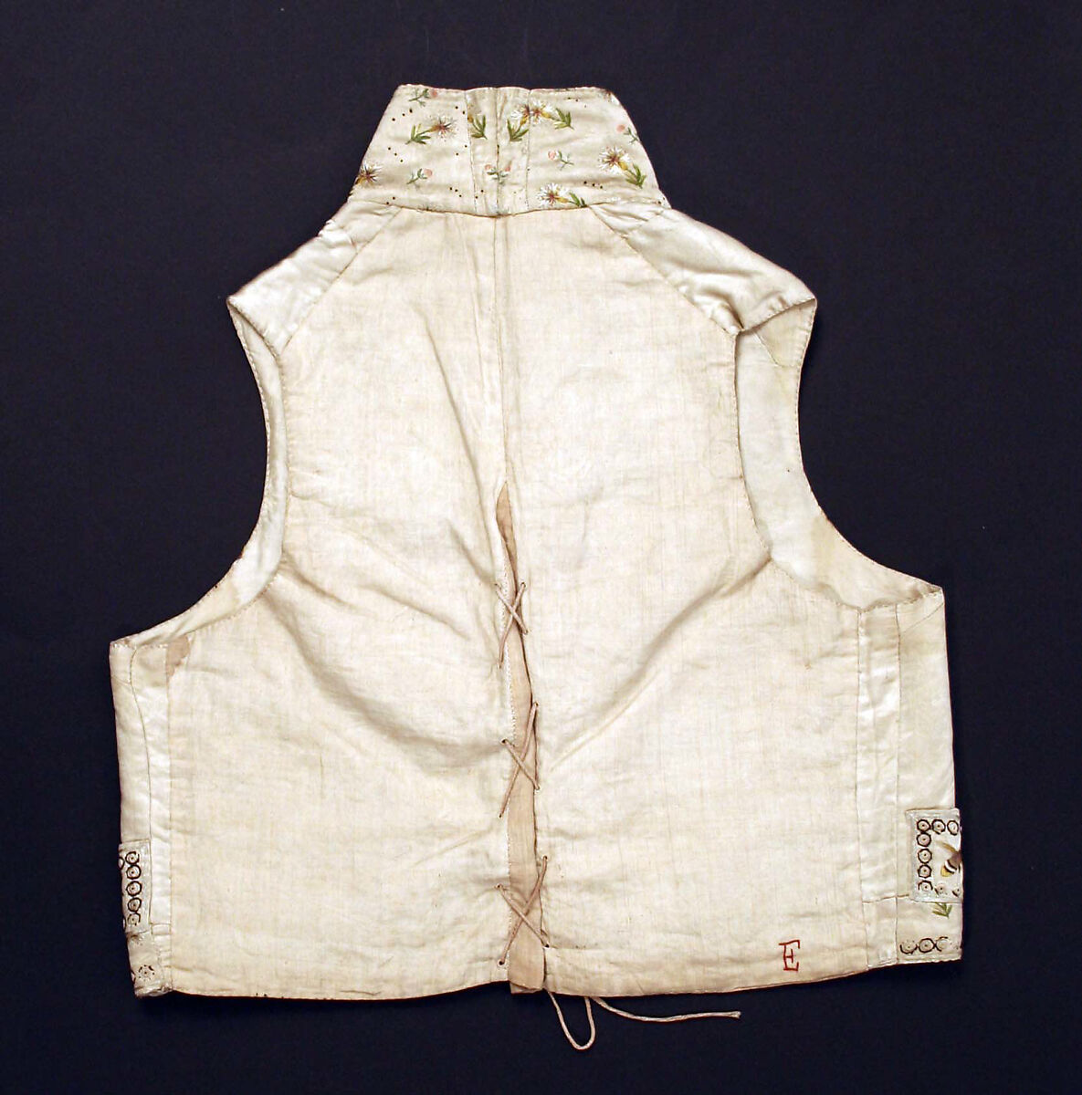 Vest, silk, American or European