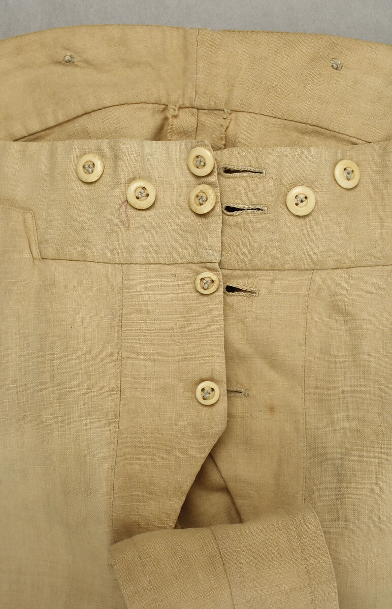 Trousers, linen, American or European