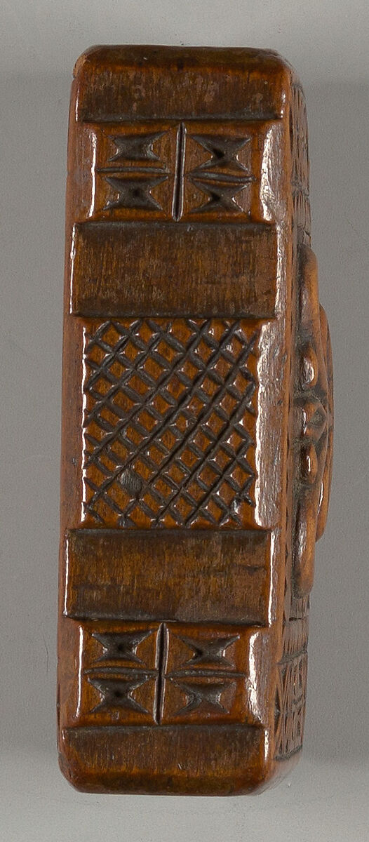 Box with tulip and hearts motif in book form