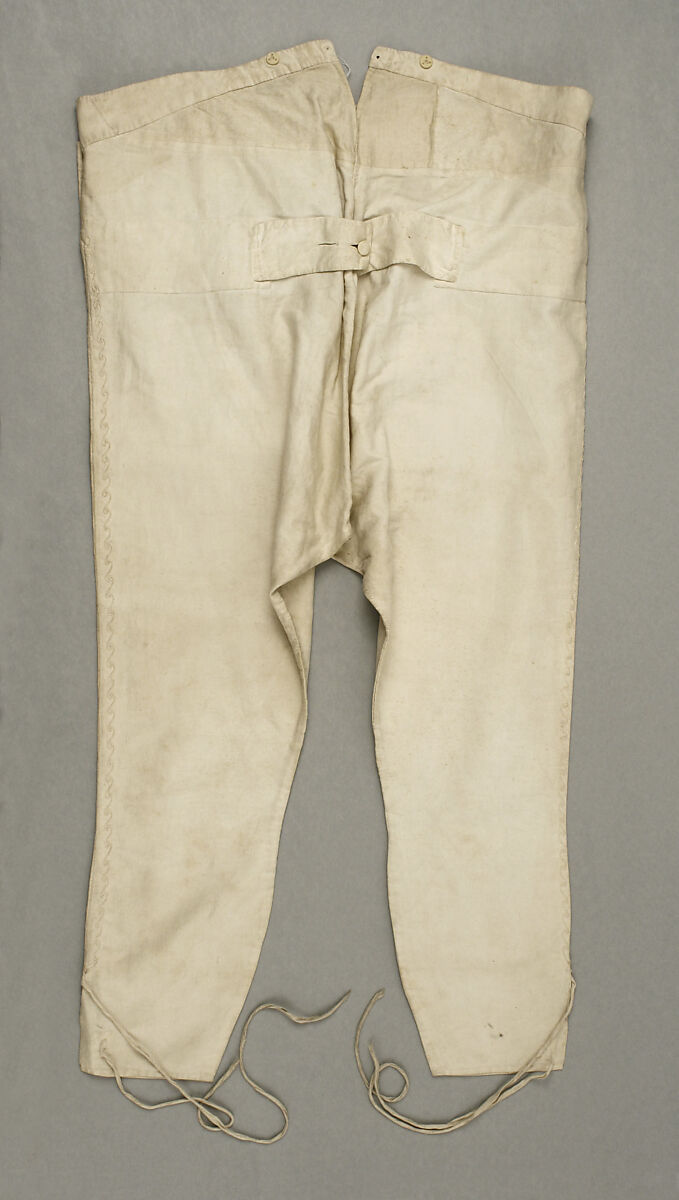 Trousers, cotton, probably Italian