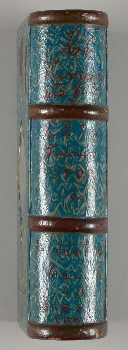 Marriage spruce gum box in book form, Joseph Morin