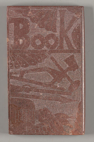 Carved stone book