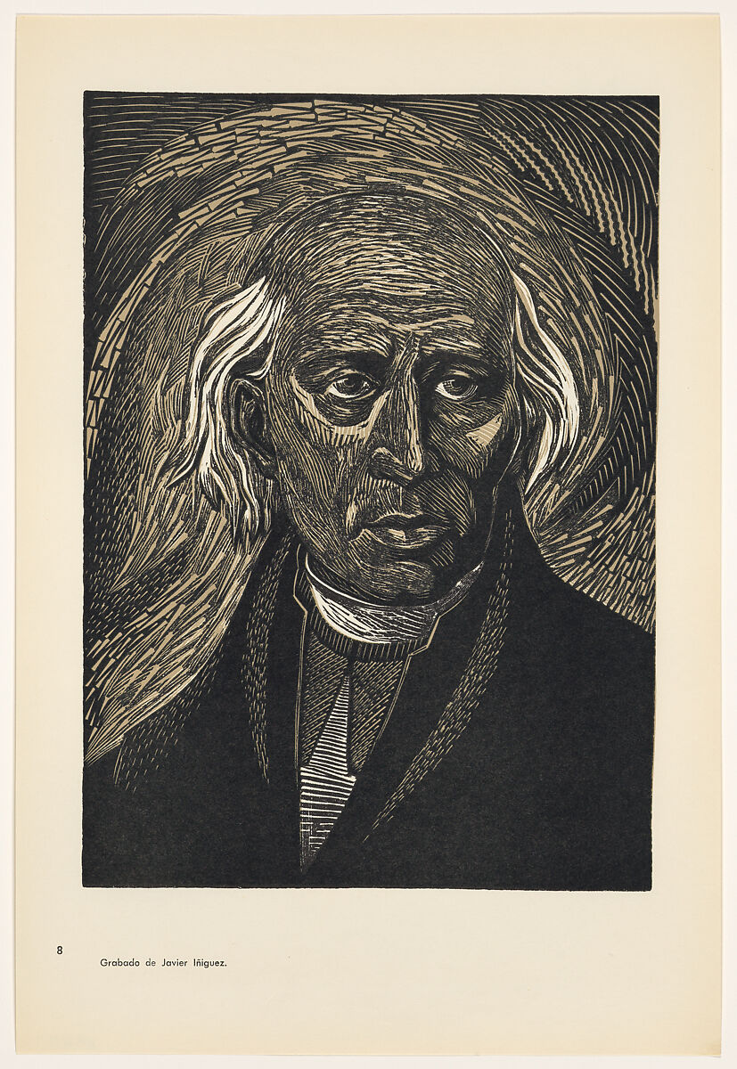 Miguel Hidalgo y Costilla, Plate 8 from "450 Años de Lucha: Homenaje al Pueblo Mexicano" (450 Years of Struggle: Homage to the Mexican People), Xavier González Iñiguez (Mexican, 1932–1979), Offset lithograph 