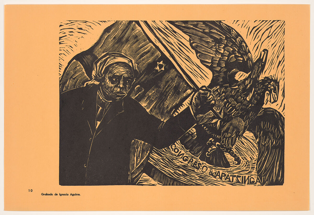 The first constitution (La primera constitucion), Plate 10 from "450 Años de Lucha: Homenaje al Pueblo Mexicano" (450 Years of Struggle: Homage to the Mexican People), Ignacio Aguirre (Mexican, San Sebastián, Jalisco 1900–1990 Mexico City), Offset lithograph 