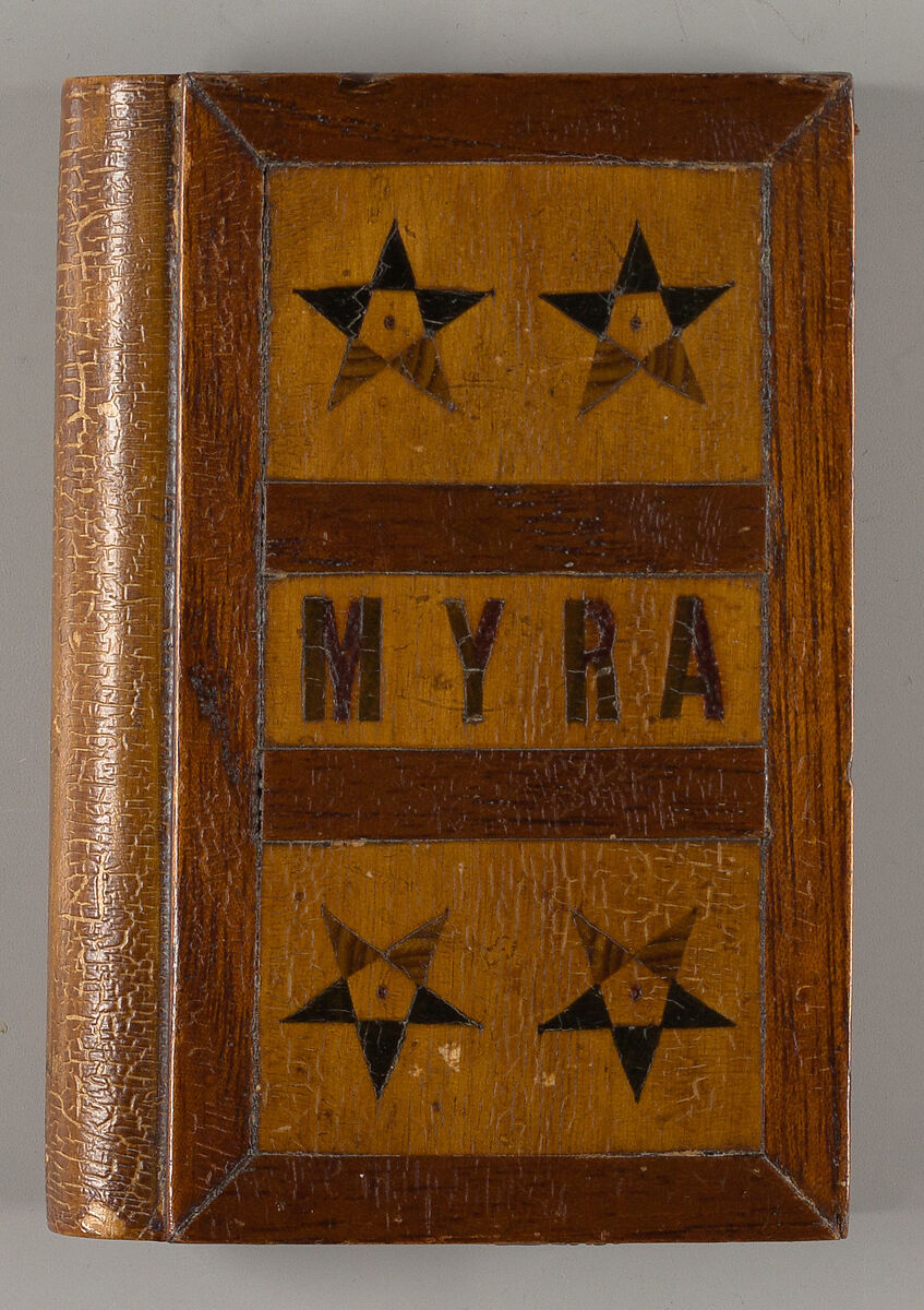 Box in book form. Christmas gift. Myra 
