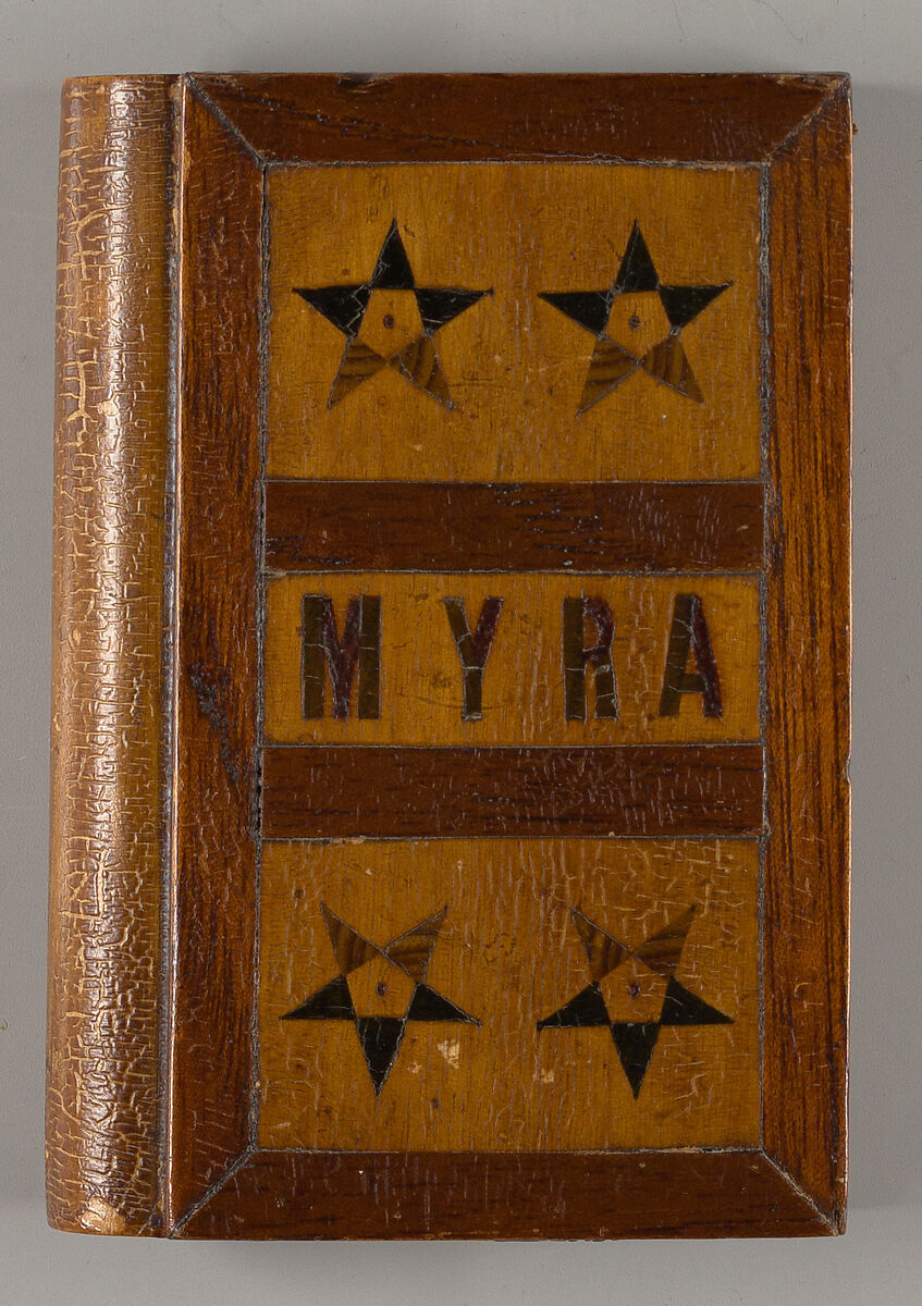 Box in book form. Christmas gift. Myra