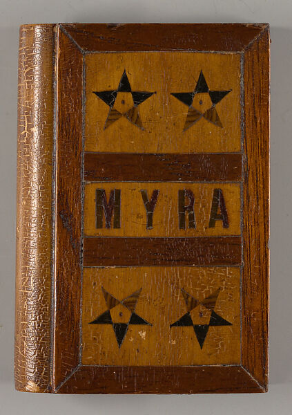 Box in book form. Christmas gift. Myra