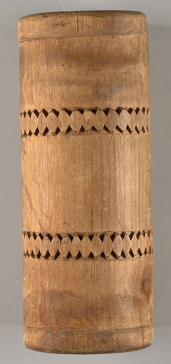 Unfinished carved spruce gum box, M.A.B