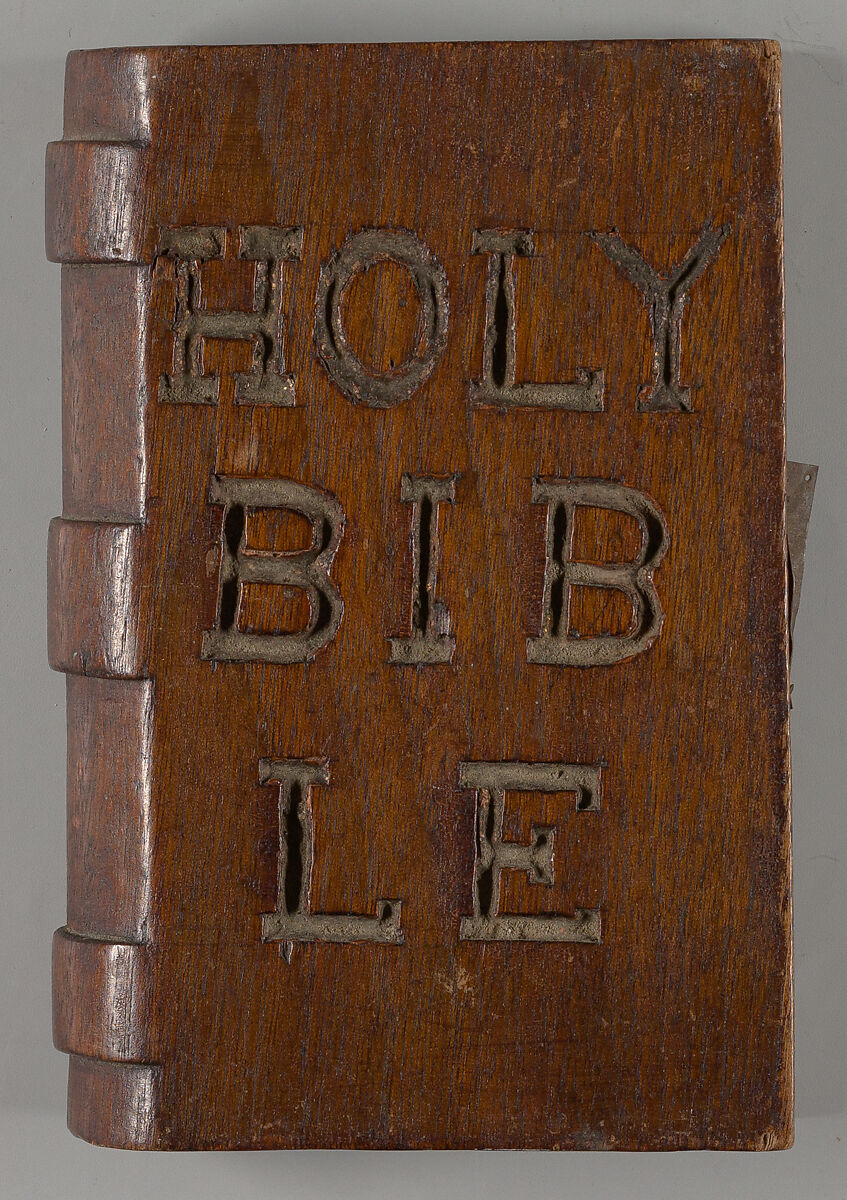 Solid carved book : Holy Bible