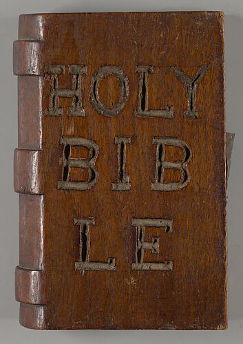 Solid carved book : Holy Bible