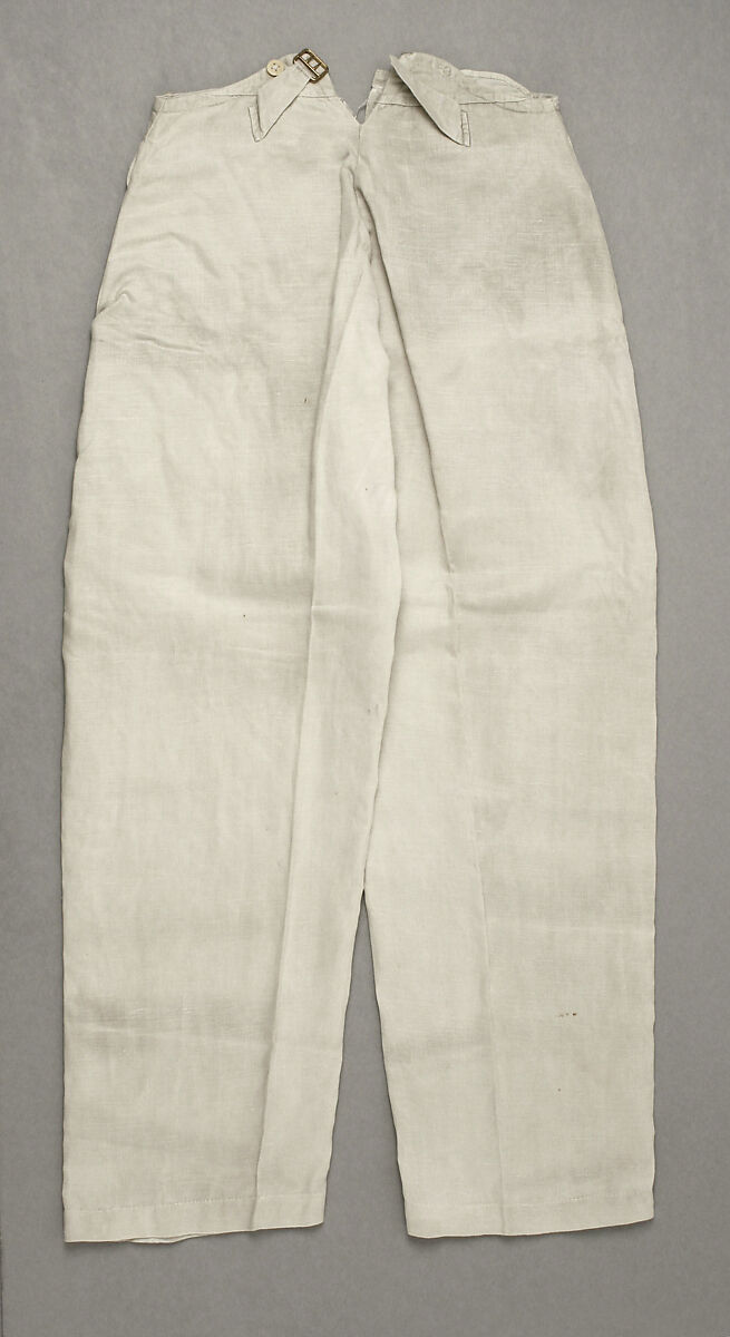 Trousers, cotton, linen, American