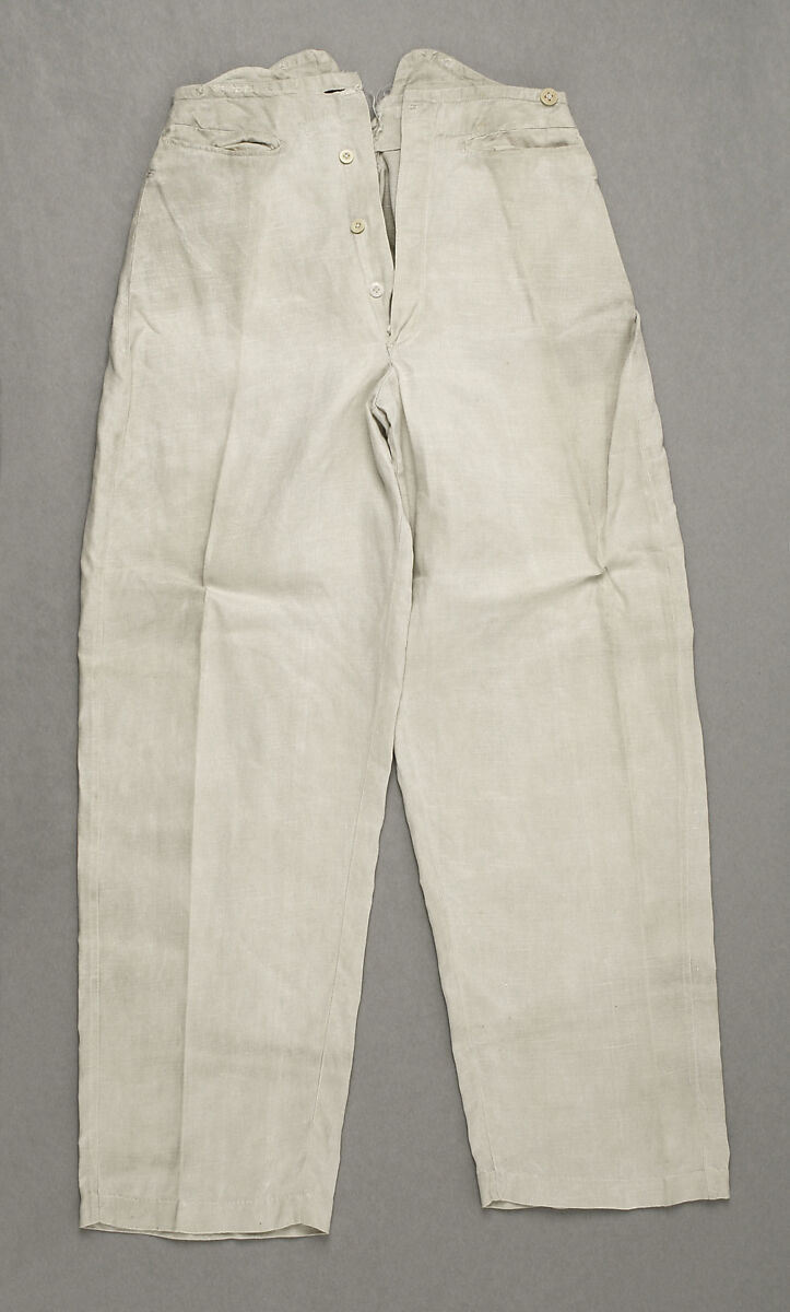 Trousers, cotton, linen, American 