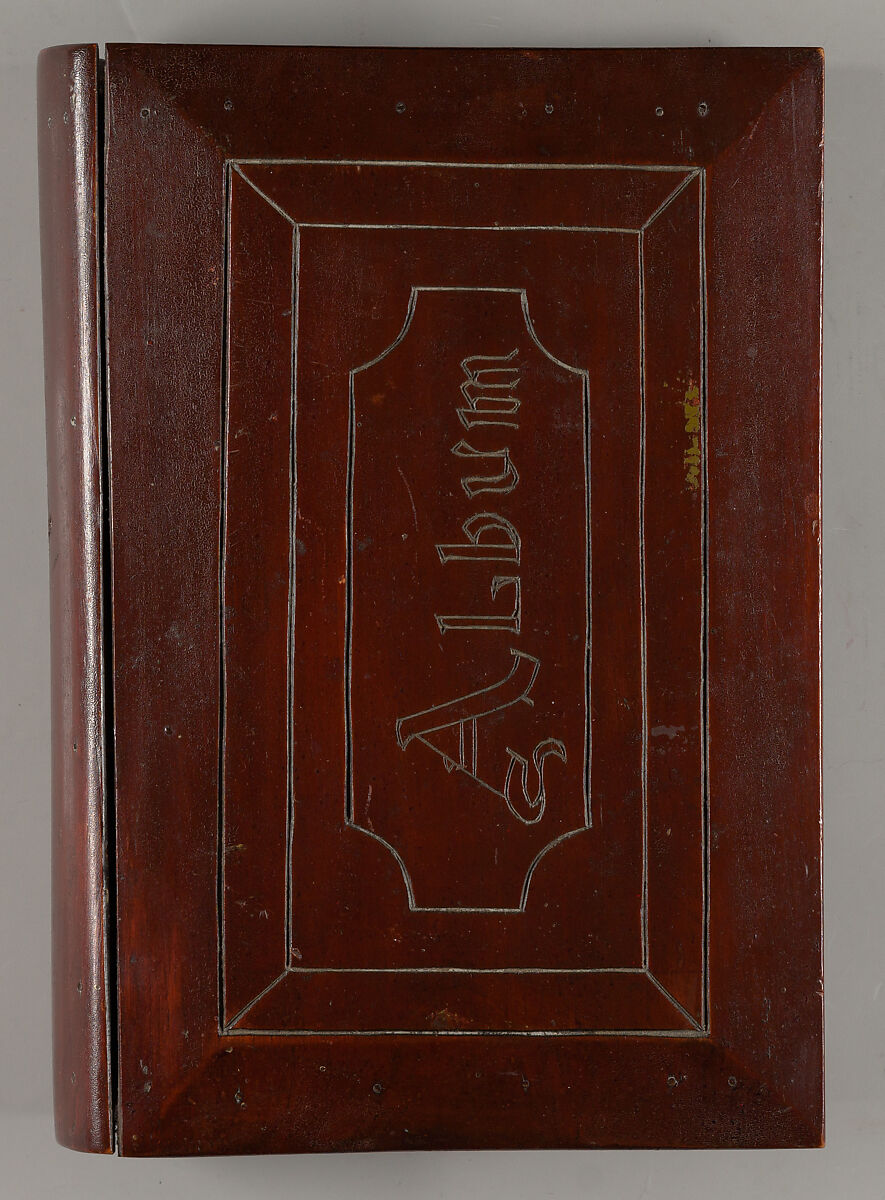 Box in book form with drawer, Album