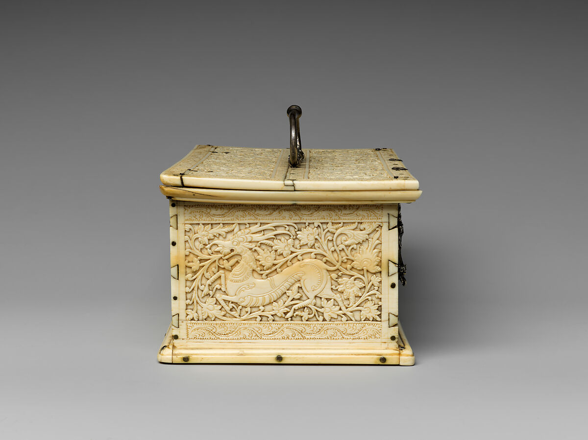 Casket, Ivory, brass and silver, Sri Lanka, probably Kandy